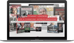 Digital Magazine Mockup Display PNG Image