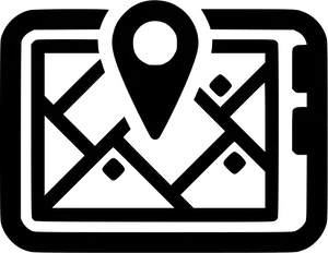 Digital Map Location Icon PNG Image