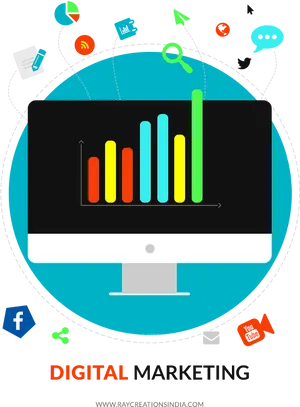 Digital Marketing Analysis Graphic PNG Image