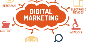 Digital Marketing Concepts Illustration PNG Image