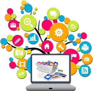 Digital Marketing Concepts Visualization PNG