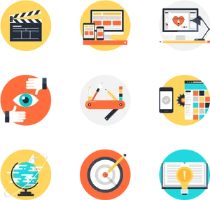 Digital Marketing Icons Set PNG Image