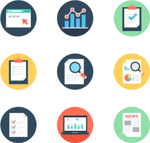 Digital Marketing Icons Set PNG Image