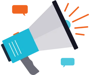 Digital Marketing Megaphone Icon PNG