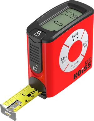 Digital Measure Tape Extended PNG Image