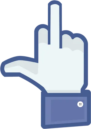 Digital Middle Finger Graphic PNG Image