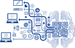 Digital Technology Integration Concept PNG Image