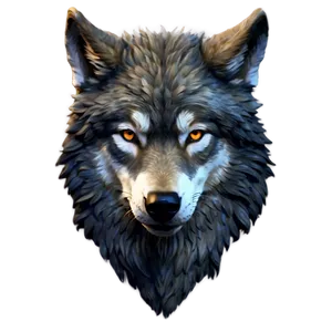 Digital Wolf Head Render Png Dsi68 PNG Image