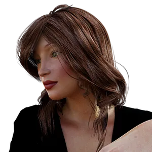 Digital Woman Portrait3 D Rendering PNG Image