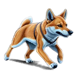 Dingo Running Illustration Png 75 PNG Image