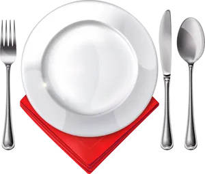 Dining Table Setting PNG Image