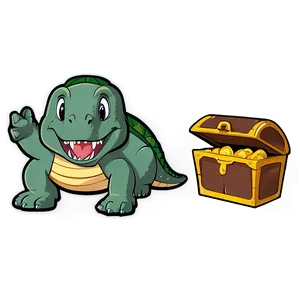 Dino And Pirate Treasure Png 06122024 PNG Image