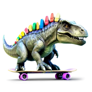 Dino On Skateboard Png 06122024 PNG Image