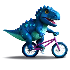 Dino Riding Bicycle Png Gyg20 PNG Image