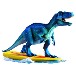 Dino Surfer Wave Png Tup PNG Image