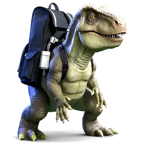 Dino With Backpack Png Ghp43 PNG Image