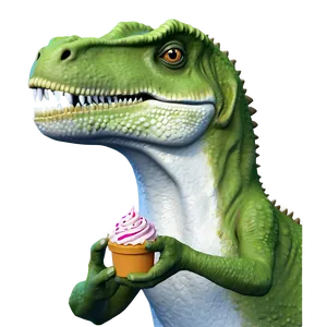 Dino With Ice Cream Png Mld PNG Image