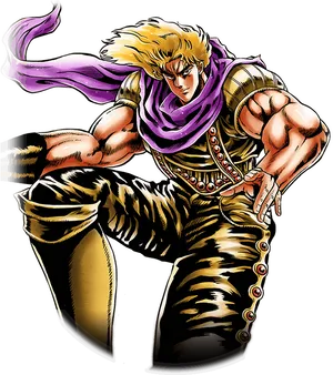 Dio Brando Power Pose PNG Image