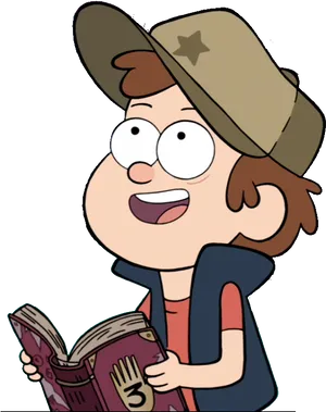 Dipper Reading Journal3 Gravity Falls PNG Image