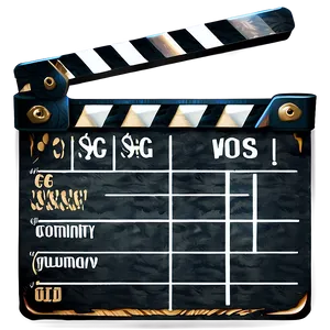 Director's Film Slate Clipart Png Hsc56 PNG Image