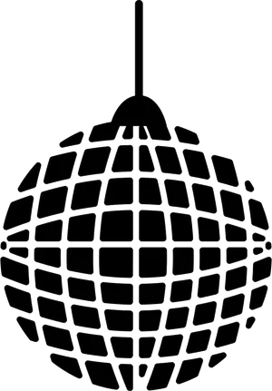 Disco Ball Silhouette Outline PNG Image