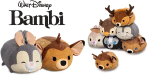 Disney Bambi Tsum Tsum Plush Collection PNG Image