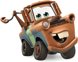 Disney Cars Mater Smiling PNG Image