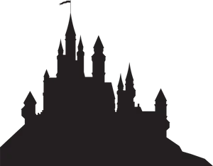 Disney Castle Silhouette Graphic PNG Image