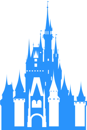 Disney Castle Silhouette Graphic PNG Image