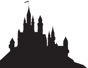 Disney Castle Silhouette Graphic PNG Image