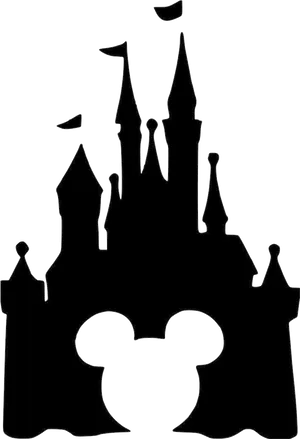 Disney Castle Silhouette Outline PNG Image