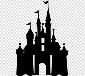 Disney Castle Silhouette Transparent Background PNG Image