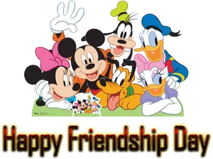 Disney Friends Celebrating Friendship Day PNG Image