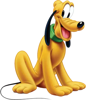 Disney Pluto Sitting Pose PNG Image