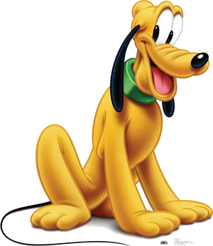 Disney Pluto Sitting Pose PNG Image