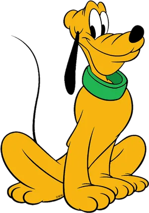 Disney Pluto Sitting Pose PNG Image