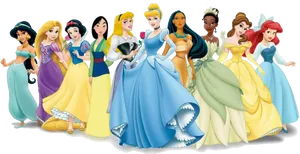 Disney Princesses Gathering PNG Image