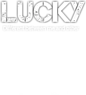 Distressed Lucky Graphic Design PNG Image