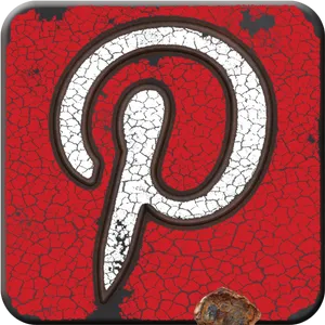 Distressed Pinterest Logo PNG Image