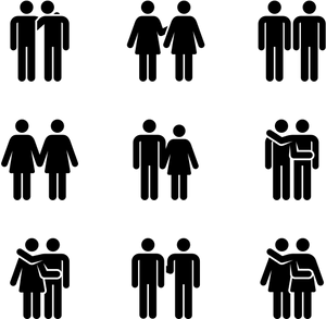 Diverse Friendship Icons PNG