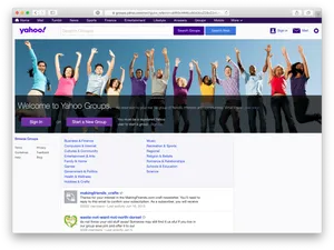 Diverse Group Celebrating Yahoo Groups PNG Image