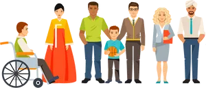 Diverse_ Group_of_ People_ Illustration PNG Image