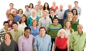 Diverse Groupof People Smiling PNG Image