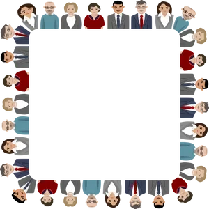 Diverse Team Collaboration Frame PNG Image