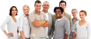 Diverse Team Confidence Pose PNG Image