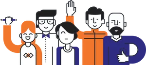 Diverse Team Illustration PNG Image