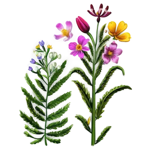 Diverse Wildflowers Collection Png 31 PNG Image