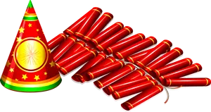 Diwali_ Firecrackers_and_ Cone PNG Image