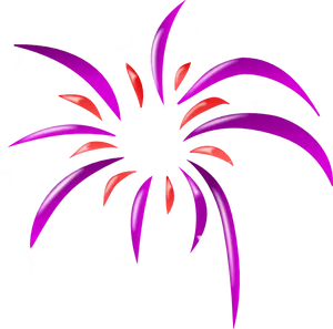 Diwali Firework Illustration Purpleand Red PNG Image