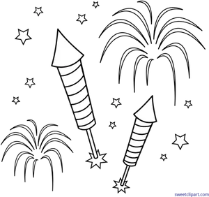 Diwali_ Fireworks_ Vector_ Illustration PNG Image